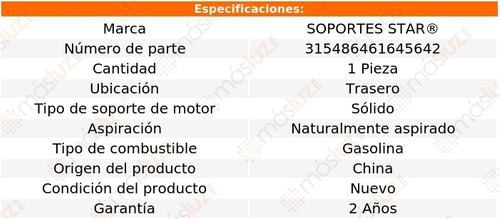 1) Soporte Motor Tras Fiat 1500 1.5l 4 Cil 50 Soportes Star Foto 2