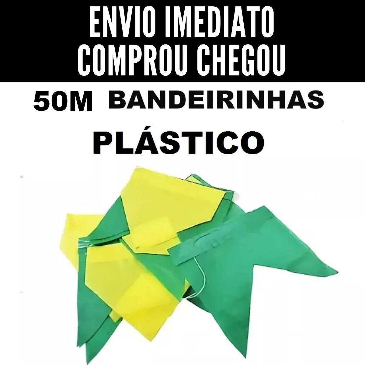 50 Metros Bandeirinha Plástico Festa Junina Bandeirola Promo