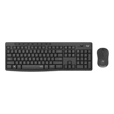 Kit Teclado E Mouse Sem Fio Mk295 Layout Preto Logitech