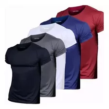 Kit 5 Camisas Dry Fit Academia Esportiva Com Proteção Uv