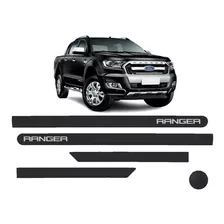 Jogo De Friso Lateral Ford Ranger Preto Gales 2015/2016