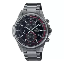 Reloj Casio Edifice Efr-s572dc-1av Gris Zafiro Ofic Color Del Fondo Negro Y Rojo