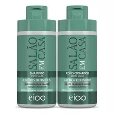 Kit Eico Salão Em Casa Cachos Definidos Sh450ml + Cond400ml