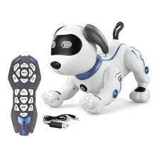 Robot Control Remoto Perro Biónico Juguete Dog Inteligente Color Blanco