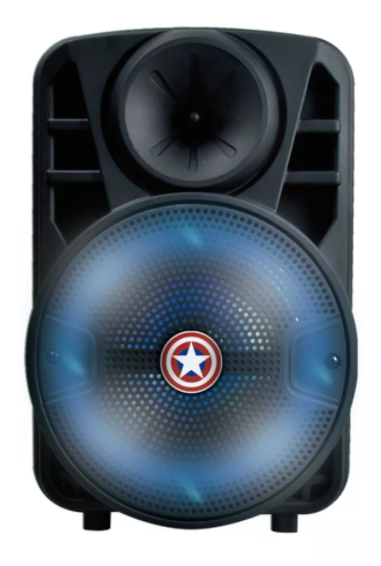 Parlante Aliver Capitán América Dau-0508 Portátil Con Bluetooth Negro 220v