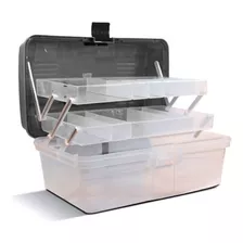 Caja Multiuso C/ 2 Pisos Rebatibles Colombraro Color Tapa Gris