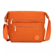 Bolsa Transversal Vivatti Bn-2558 Design Liso Laranja Com Alça De Ombro Laranja