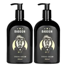 Kit 2 Creme De Barbear Shave Cream Baboon Profissional 280ml