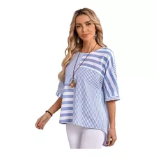 Blusa Dama Rayas Irregular.