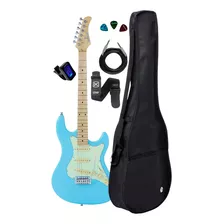 Guitarra Strinberg Sts100 Cb Azul Lançamento + Kit Capa Cabo
