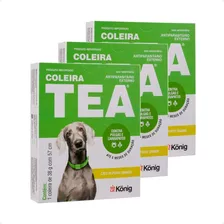 3 Coleira Antipulgas Tea 327 Para Cães E Gatos Porte Grande