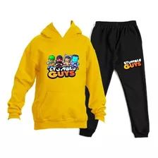 Buzo Conjunto Estampado Stumble Guys Personajes Gamer