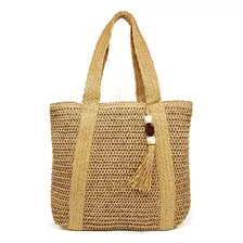 Bolsa De Palha Feminina Saída De Praia - Premium