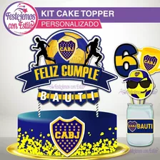 Cake Topper Imprimible Personalizado Fútbol Boca Juniors 