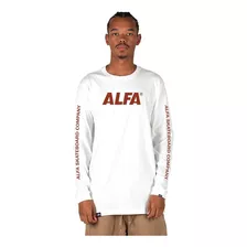 Camiseta Alfa Manga Longa Logo