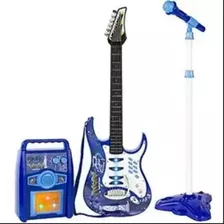Juguete Guitarra Eléctrica Con Amplificador Micrófono Niños