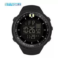 Relojes Electrónicos Led Impermeables Para Hombre Synoke Color De La Correa Negro