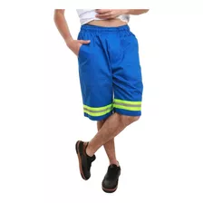 Bermuda Shorts Brim Para Trabalho Faixa Refletiva Uniformes