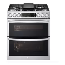 LG 6.9 Cu. Ft. Stainless Steel Gas Double Oven Range With Pr