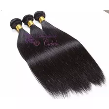 Cabelo Humano Em Tela Liso Leve Ondas Castanho 40cm 100g