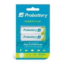 Blister De 2 Pilas Aa Recargables Probattery 2100mah