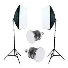 Kit Soft Box 50x70 Lâmpadas De Led 40 W