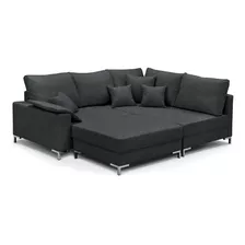 Sillon Esquinero Cama Cubo 2.30 X 1.60 + Puff Chenille 