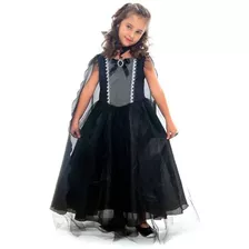 Fantasia De Halloween Infantil Menina Vampirinha Luxo C/capa