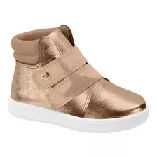 Bota Infantil Menina Molekinha Velcro 19 Ao 25