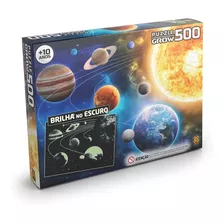 Puzzle 500 Peças Sistema Solar - Brilha No Escuro - Grow 