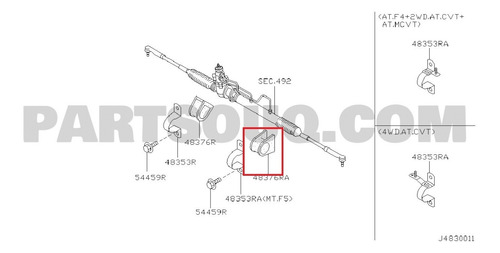 Buje De Caja De Direccion Nissan Tsuru 2 B12 1pz Foto 2