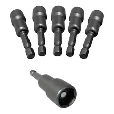 Ponteira Bits Soquete Canhão 6mm (05 Pçs)