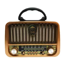 Radio Retro Vintage Am Fm Usb Sd Portatil Tomada C Lanterna
