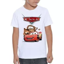 Camiseta Infantil Carros Relampago Mcqueen E Mate Filme #89