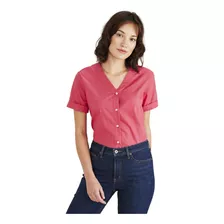 Dockers® Mujer Blusa V-neck Button-up Regular Fit Shirt