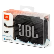 Alto-falante Portátil Jbl Go 3 Com Bluetooth Impermeável Preto 110v/220v