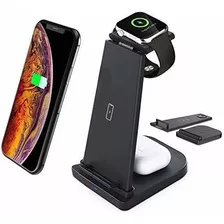 Charging Station, 3 In 1 Qi Wireless Charger For iPhone 12/1