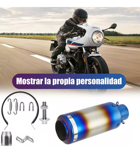 Escape De Moto Deportivo De Acero Inoxidable Universal 51 Mm Foto 5