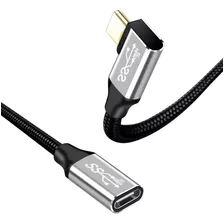 Extensor Usb Tipo C 3.1 Gen2 P/ Usb C Fêmea 10gbps 3mt 90º