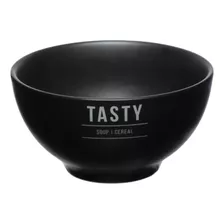 Bowl Tigela Cumbuca De Porcelana Manhattan Preto 440ml