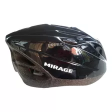 Casco Mirage Ciclismo Homologado Con Visera Y Luz. Negro.