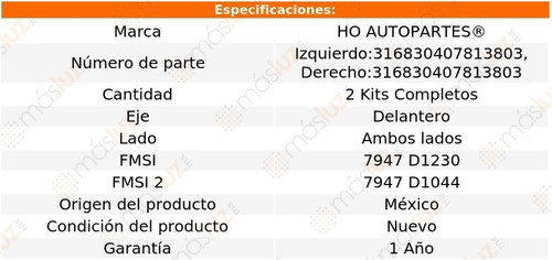 2- Kits De Clipers De Frenos Delanteros Mazda 3 04/09 Ho Foto 2