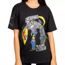 Camiseta Piticas - Wandinha Wednesday Nevermore Vitral