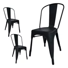 Cadeira Tolix Matte Black X3 Estrutura Da Cadeira Matte Black Tone