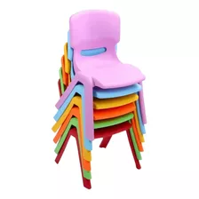 Silla Plástica Infantil Niños, Niñas Piso Taburete Asiento Color De La Estructura De La Silla Celeste Color Del Asiento Surtidos Diseño De La Tela Plastico