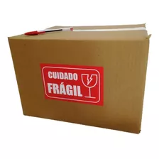 40 Etiqueta Adesiva Frágil Cuidado Taça 10x15 Grande Vermelh