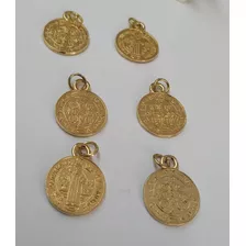 Medalla San Benito Chapa De Oro De 18 K Pieza