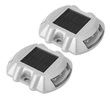 2pcs 6 Luces Led Solares Para Carretera, Jardín, Césped, Cub