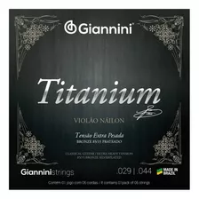 Encordoamento Violão Nylon Giannini Titanium Extra Pesada