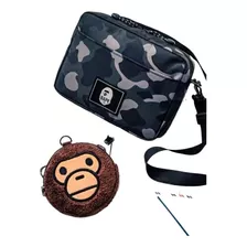 Bolsa Ombro Bape Camuflada De Grande Capacidade Bolsas Ombro